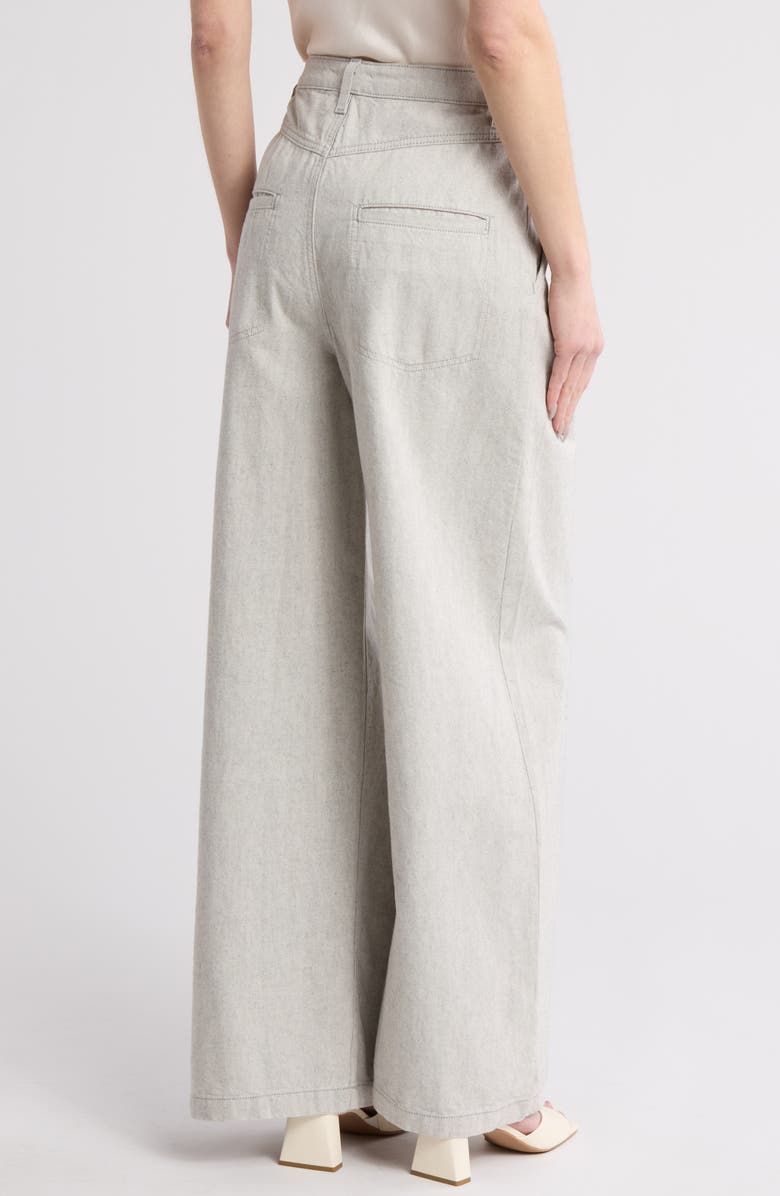TWP Greene St Cotton Wide Leg Pants, Alternate, color, Light Grey
