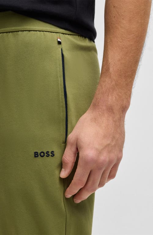 Hugo Boss Boss Mix Match Pajama Joggers In Medium Green
