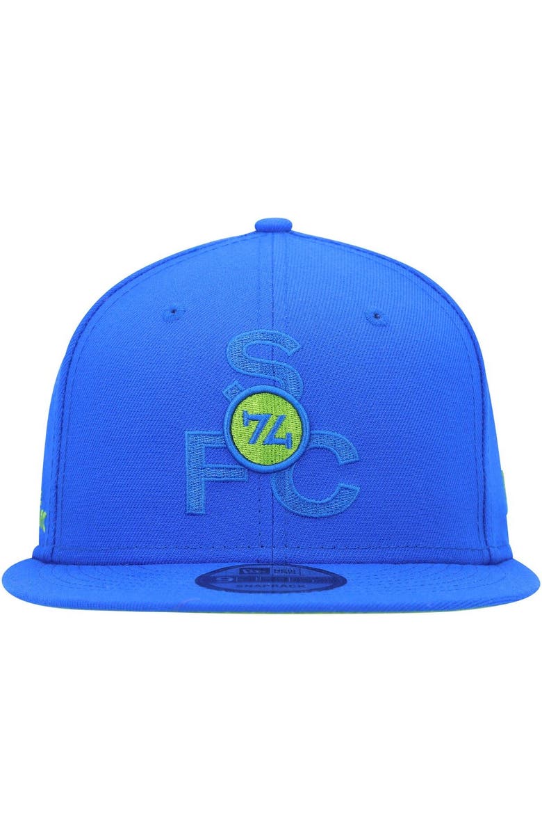 New Era Men's New Era Blue Seattle Sounders FC Kick Off 59FIFTY Fitted Hat, Alternate, color,
