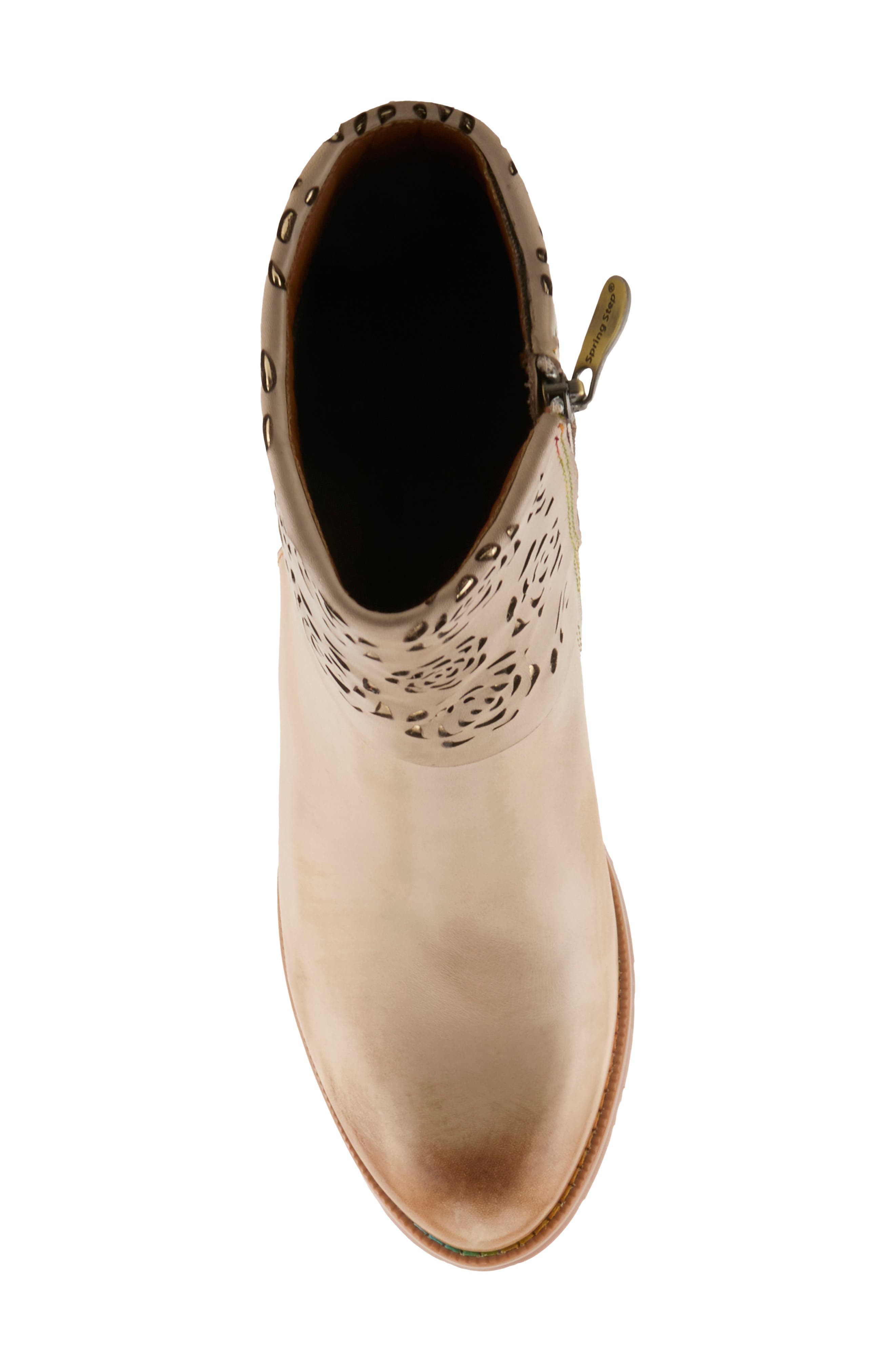 Kissofarose Leather Bootie, Alternate, color, BEIGE