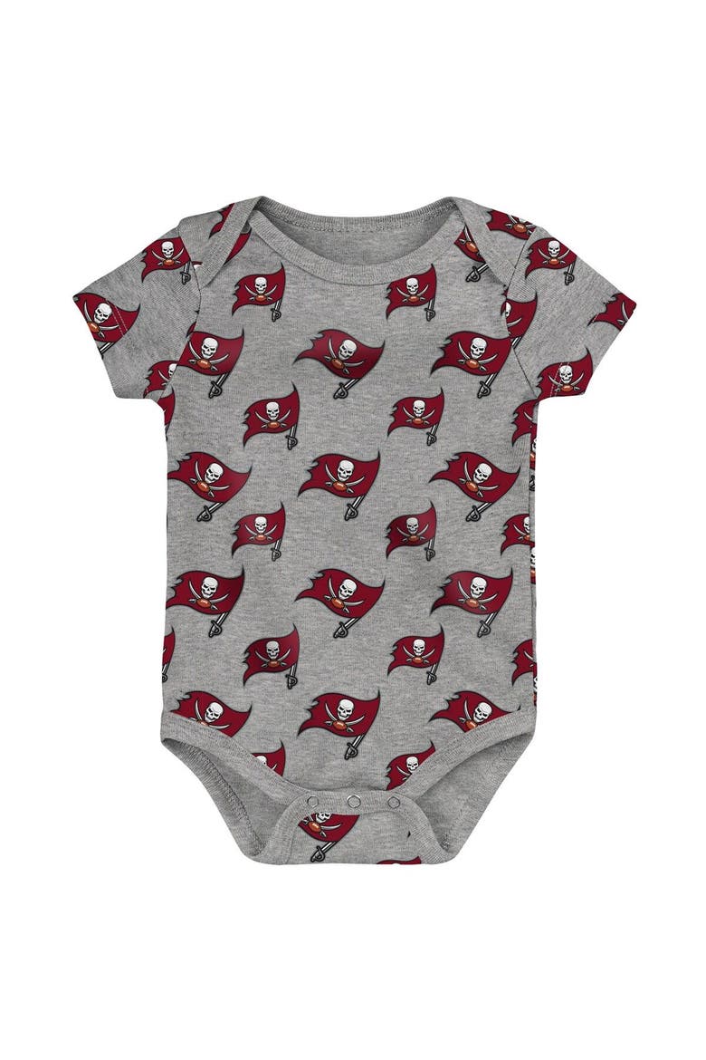 Newborn & Infant Red/Gray Tampa Bay Buccaneers Two-Pack Double Up Bodysuit Set, Alternate, color, Red