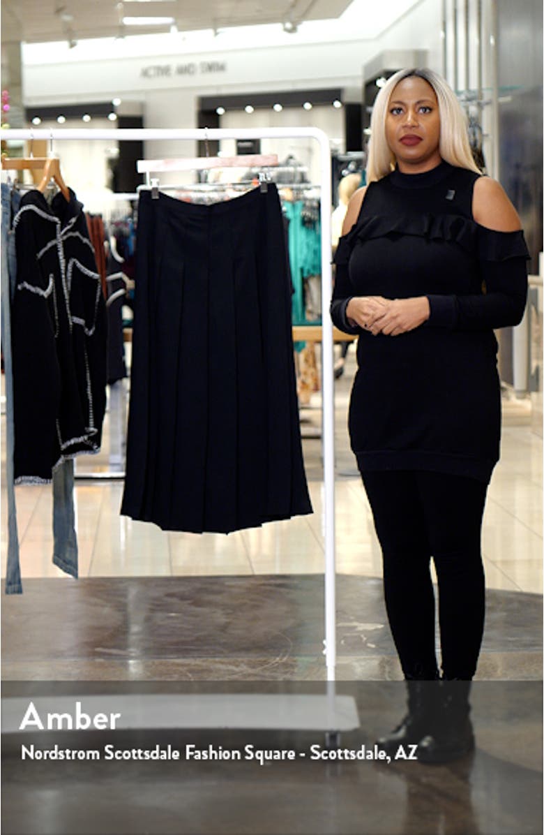 Pleated Satin A-Line Skirt, sales video thumbnail