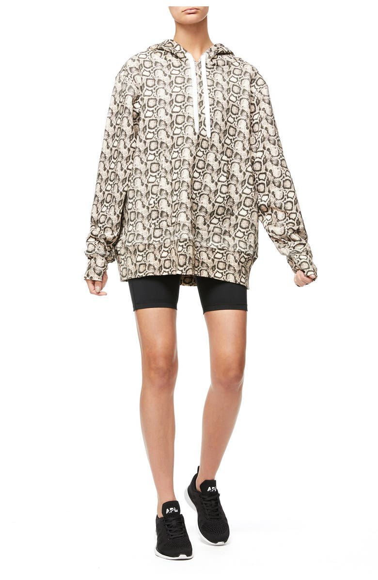 Good American Oversize Printed Hoodie, Alternate, color, 