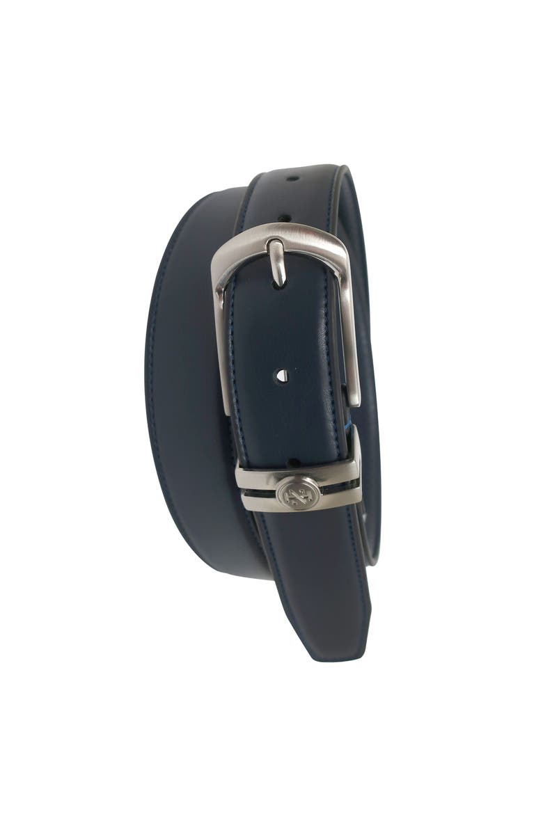 Golf Stretch Comfort Leather Belt Metal Keeper, Alternate, color, Navy