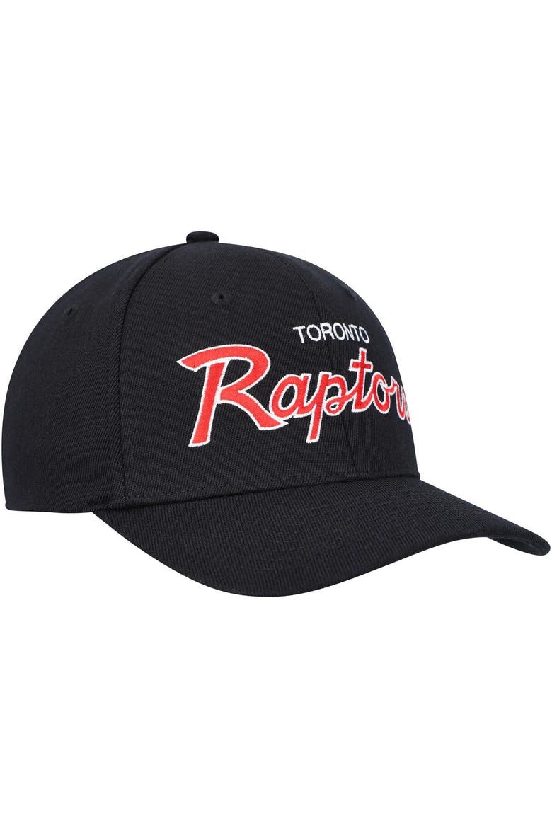 Men's Mitchell & Ness Black Toronto Raptors MVP Team Script 2.0 Stretch Snapback Hat, Alternate, color, Black
