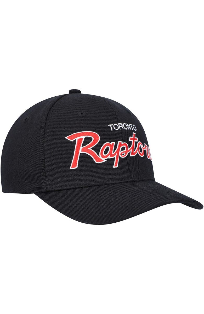 Mitchell & Ness Men's Mitchell & Ness Black Toronto Raptors MVP Team Script 2.0 Stretch Snapback Hat, Alternate, color, Black