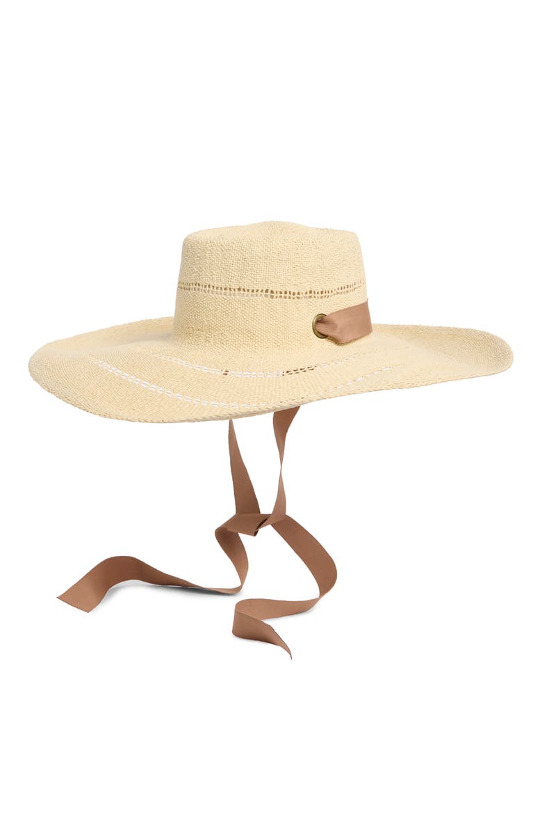 Open Inset Downbrim Hat, Main, color, NATURAL