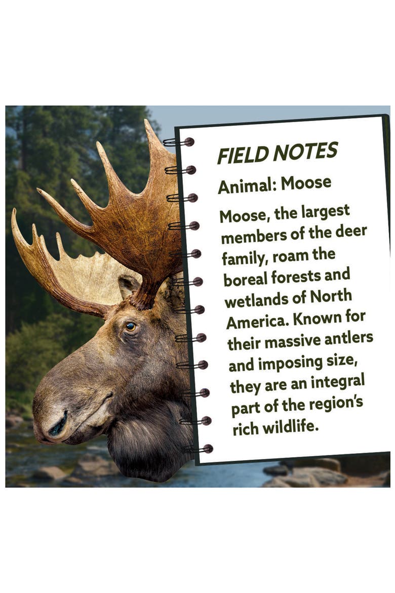Moose 100 Piece Shaped Jigsaw Puzzle, Alternate, color, Multicolor
