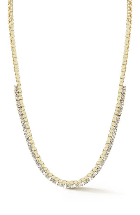 Cubic Zirconia Two-Row Collar Necklace