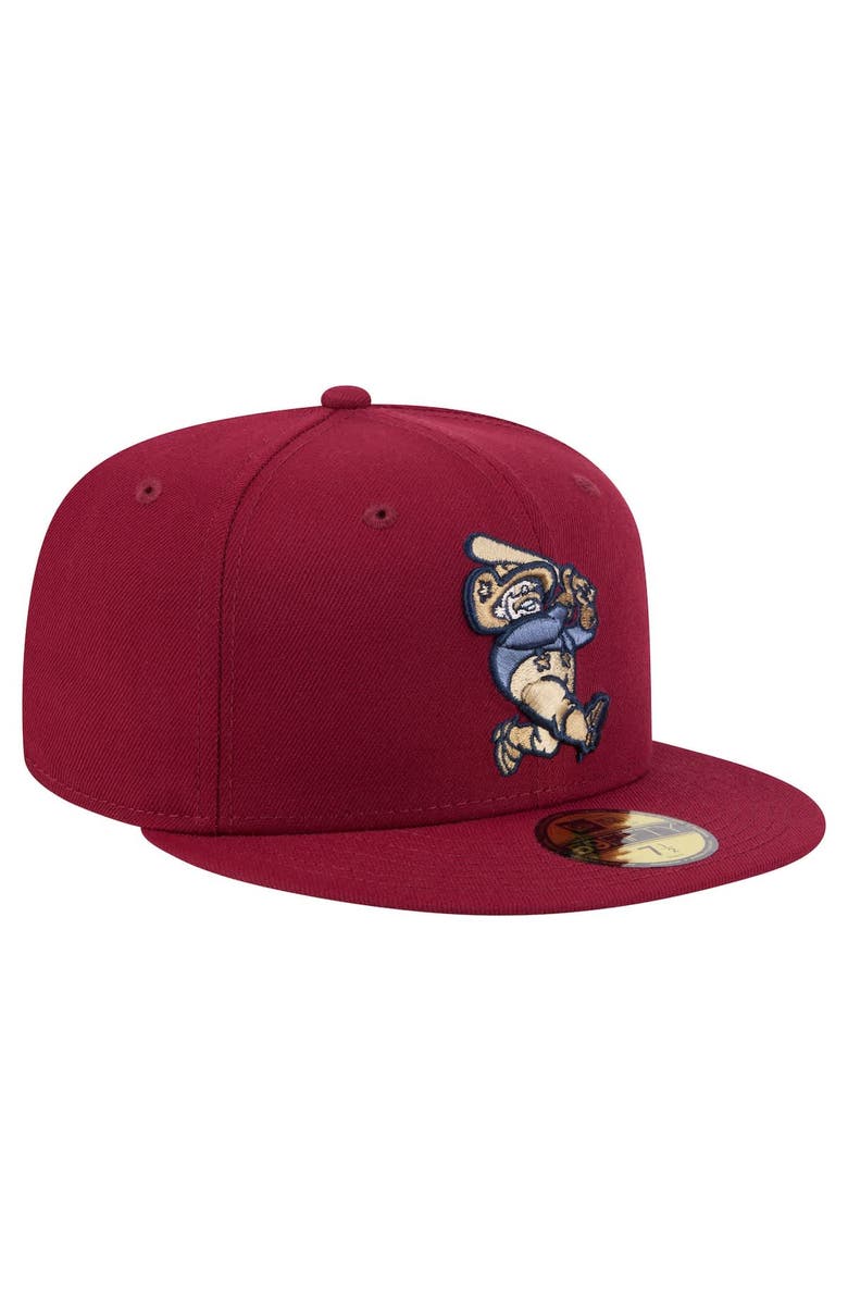 New Era Men's New Era Burgundy Frisco RoughRiders Authentic Collection 59FIFTY Fitted Hat, Alternate, color, Burgundy