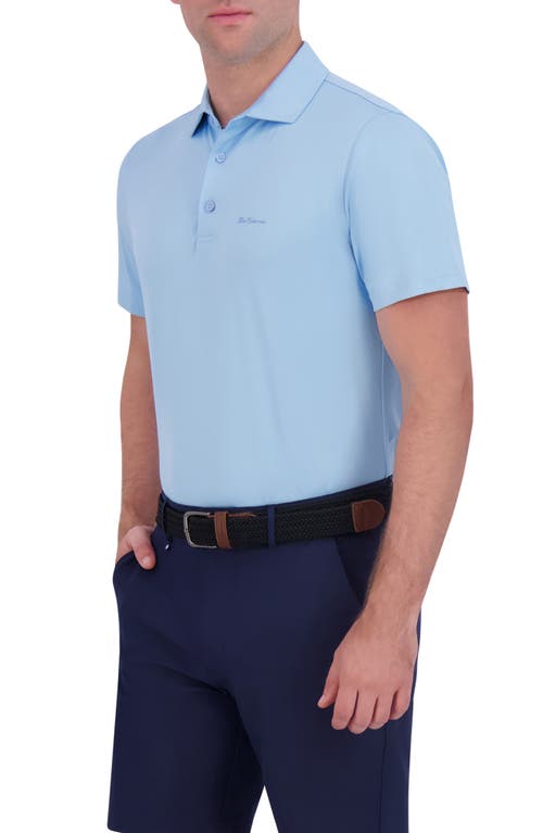 Ben Sherman Solid Tech Pique Sports Fit Polo In Placid Blue