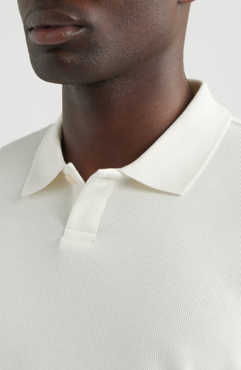 Mavi Jeans Stretch Cotton Polo, Alternate, color, Antique White