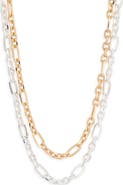 Leith Set of 2 Mixed Metal Chain Link Necklaces