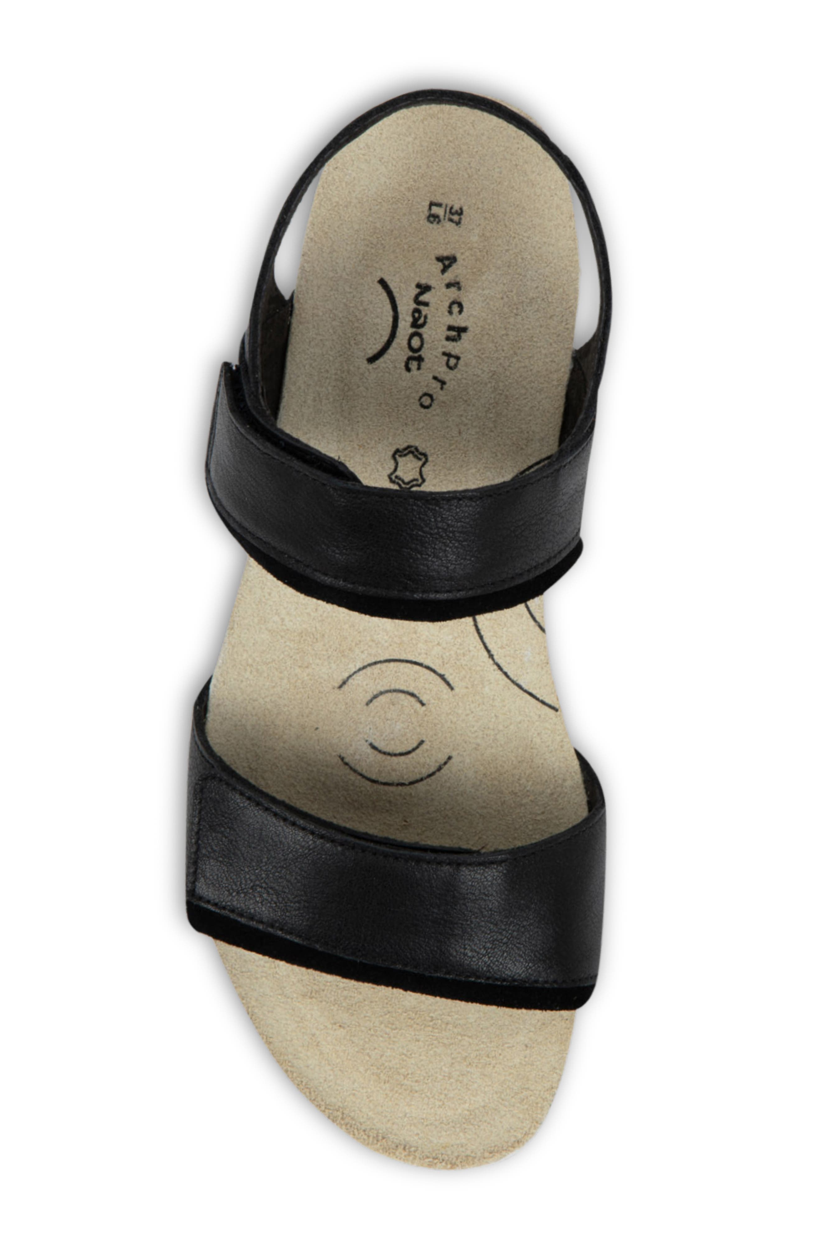 Naot Aisha Arch Pro Sandal, Alternate, color, Black Leather