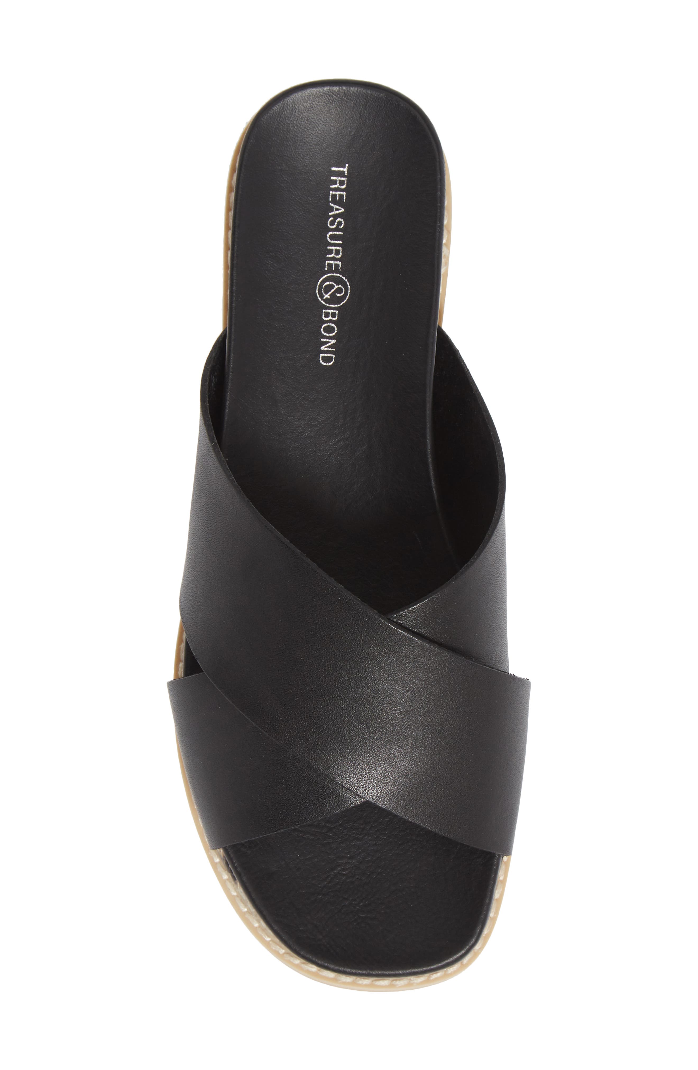 Carter Platform Slide Sandal, Alternate, color, BLACK