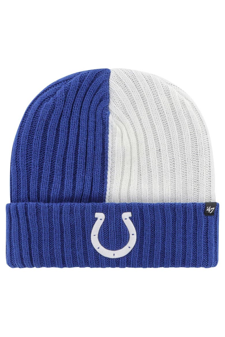 Men's '47 Royal Indianapolis Colts Fracture Cuffed Knit Hat, Main, color, Royal