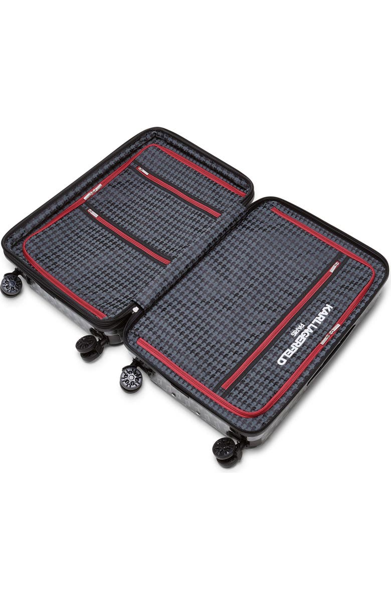 KARL LAGERFELD Bon Voyage Upright Suitcase, Alternate, color, Black/Grey