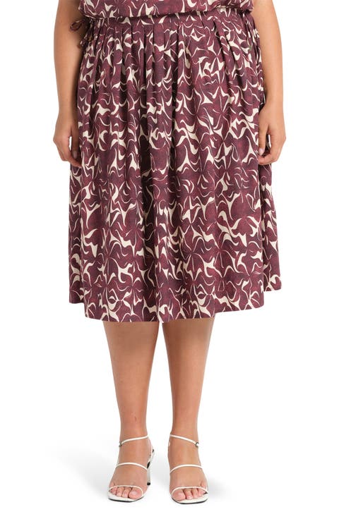 Brinley Print Skirt (Plus)