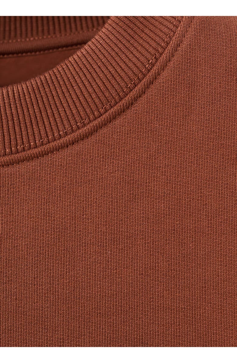 MANGO Cotton Sweatshirt, Alternate, color, Russet