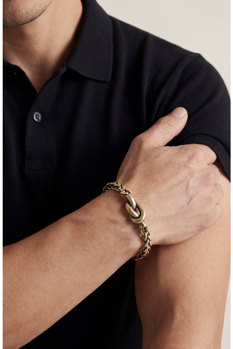 Men's Twisted Titan Bracelet, Alternate, color, BRASS