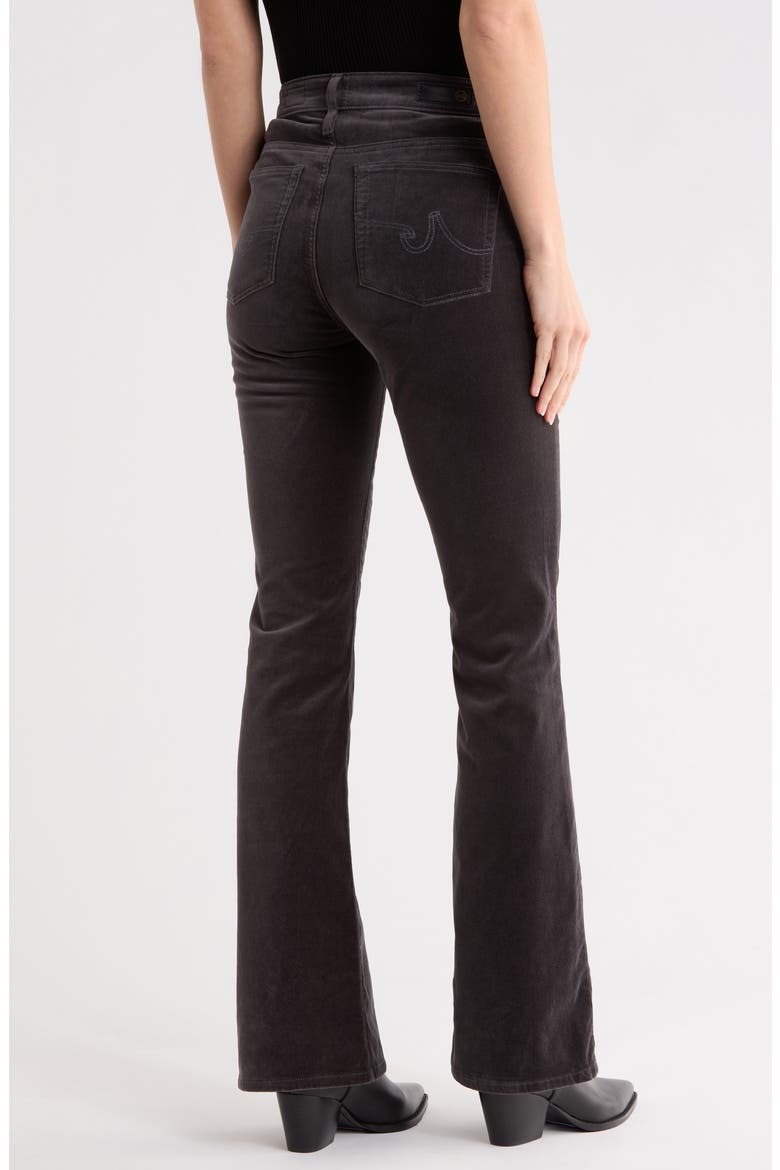 Farrah Velvet Bootcut Pants, Alternate, color, CHARCOAL BLACK