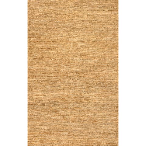 Griffin Rustic Farmhouse Woven Jute Solid Area Rug