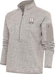 ANTIGUA Women's Antigua Oatmeal Kyle Busch Fortune Half-Zip Pullover Sweater