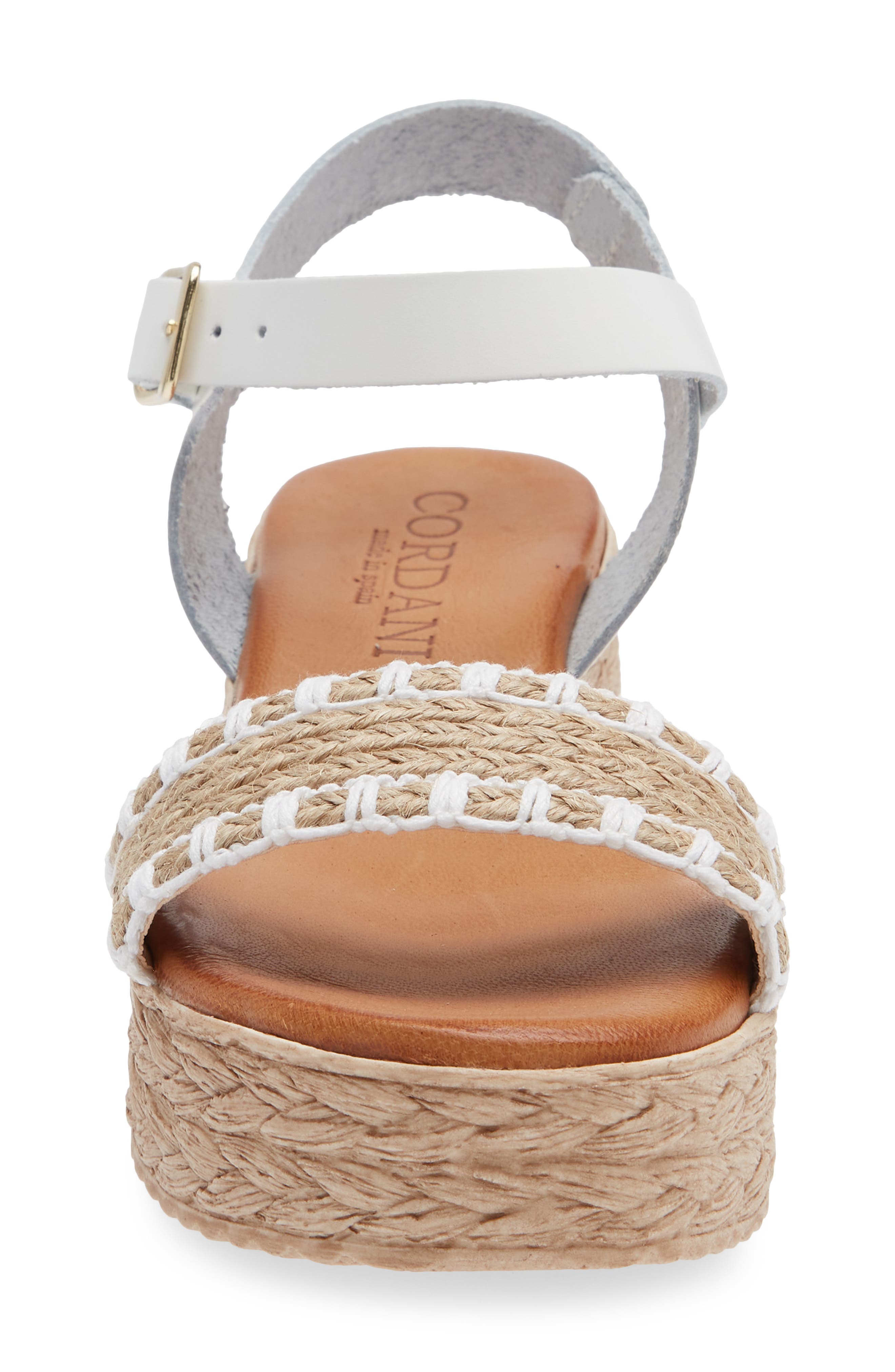 Bryce Platform Sandal, Alternate, color, WHITE