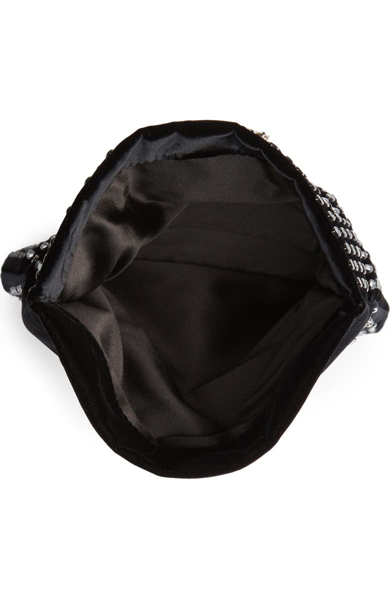 Jimmy Choo Titania Embellished Velvet Clutch, Alternate, color,