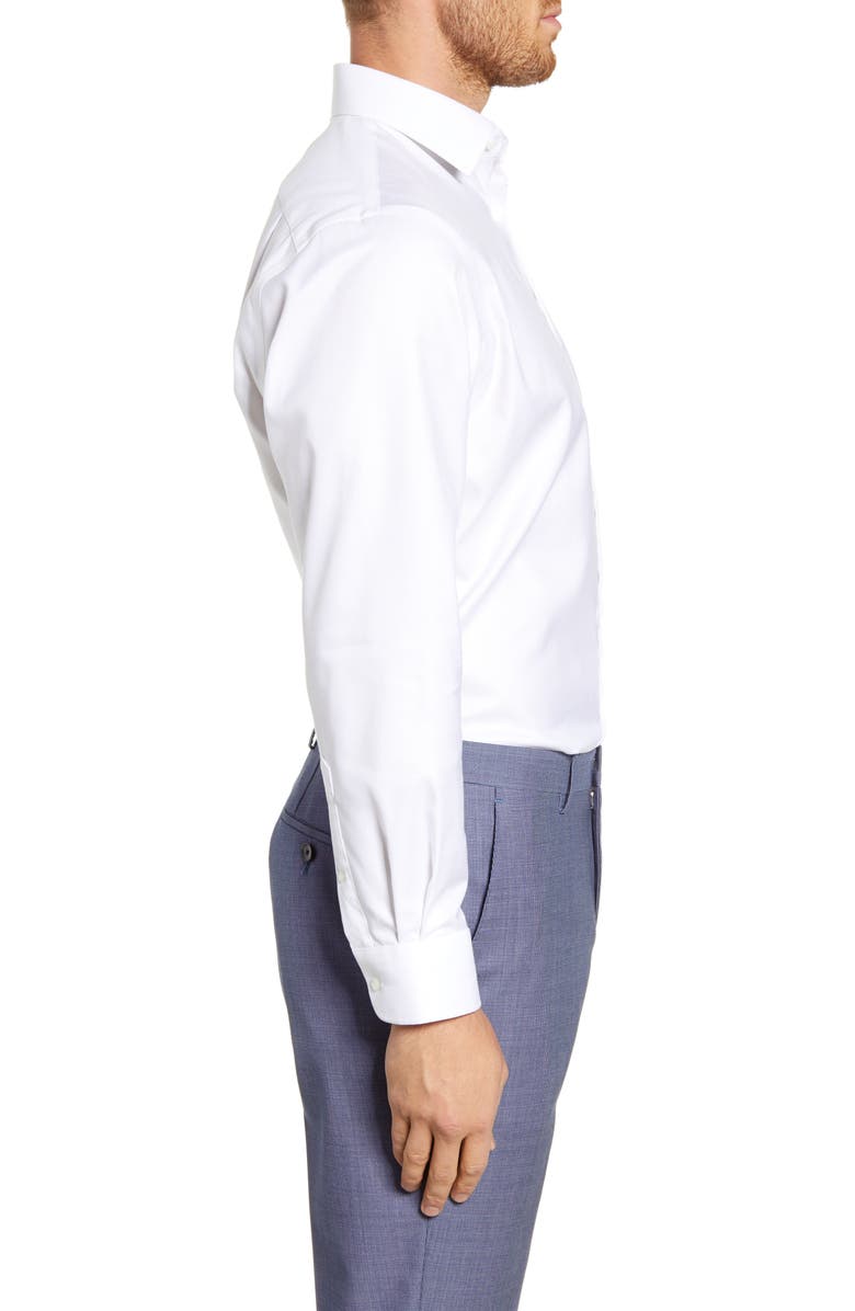 Nordstrom Traditional Fit Non-Iron Solid Stretch Dress Shirt, Alternate, color, 