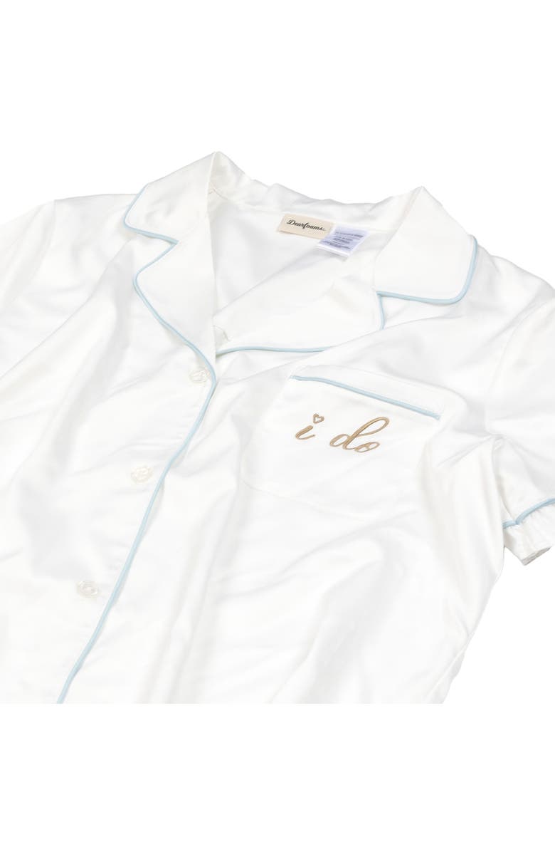 DEARFOAMS I Do Bridal Short Pajama Set, Alternate, color, Latte