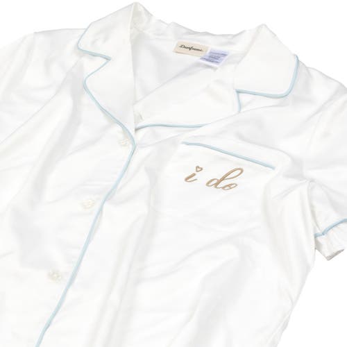 Dearfoams I Do Bridal Short Pajama Set In Brown