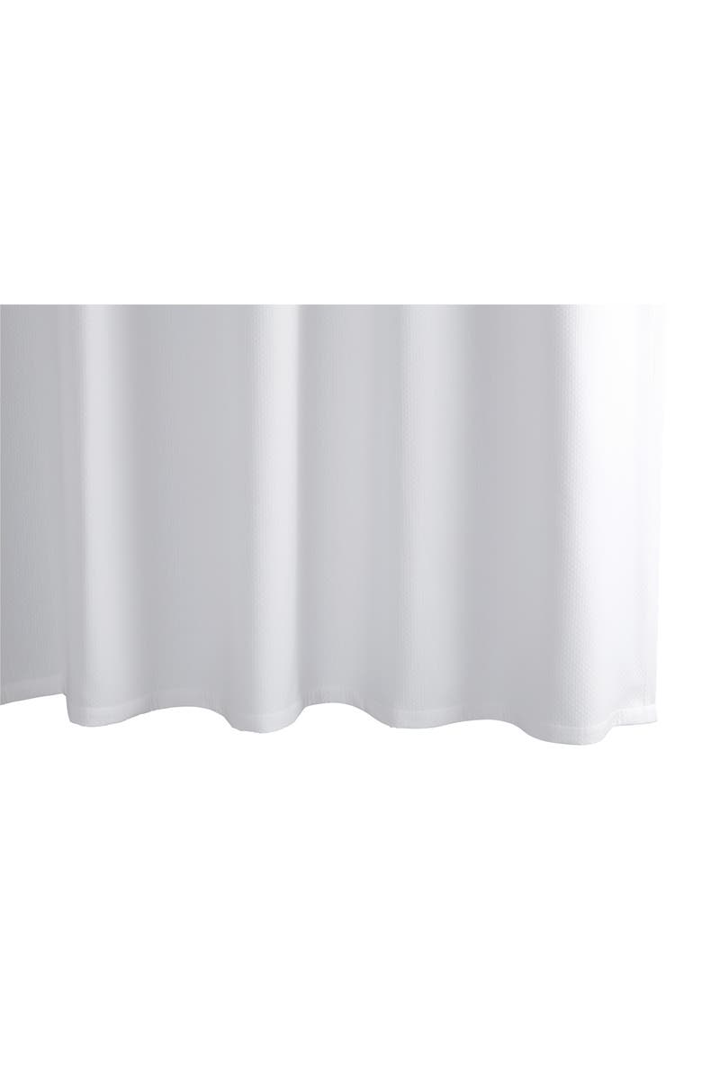 Matouk Diamond Piqué Shower Curtain, Main, color, White