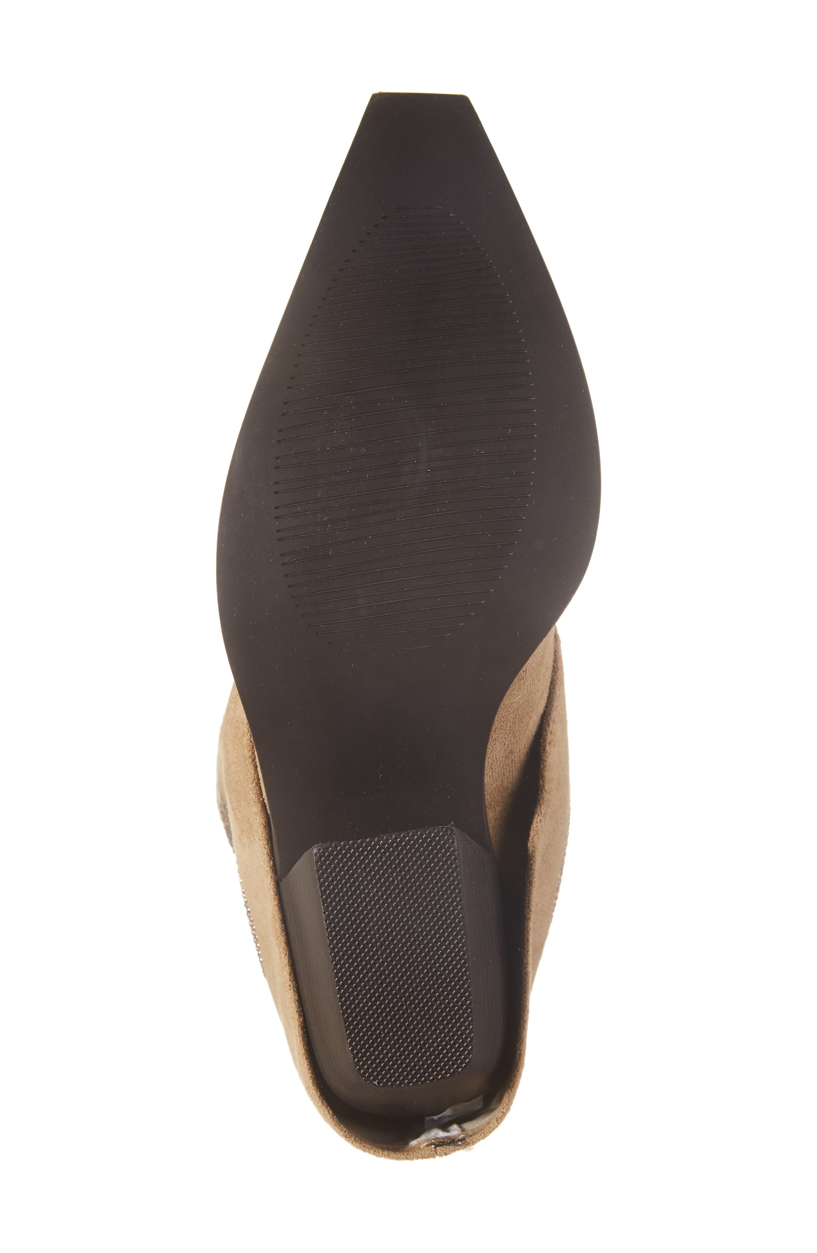 AZALEA WANG Portabella Foldover Shaft Pointed Toe Bootie, Alternate, color, Tan