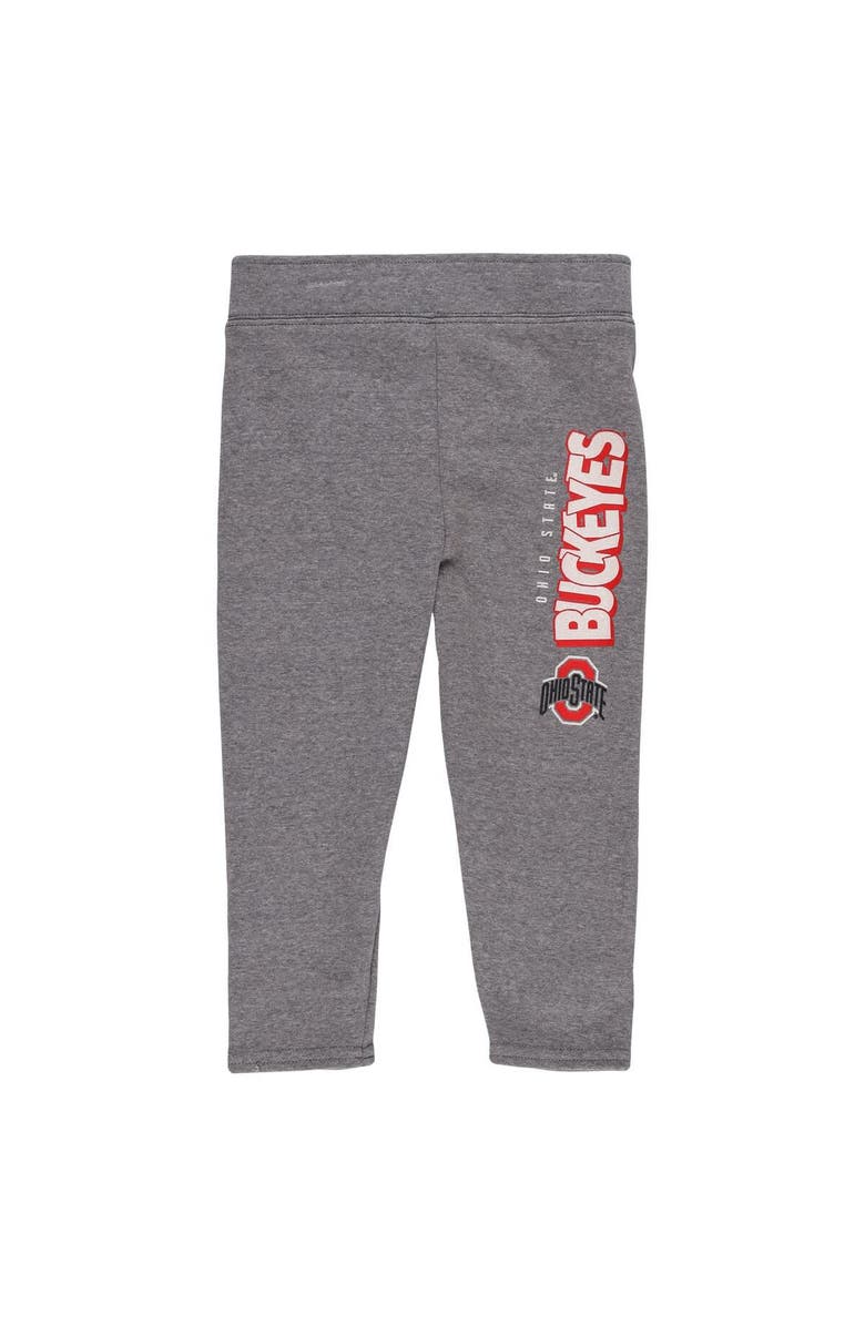 Outerstuff Girls Toddler Ohio State Buckeyes Clubhouse Pullover Hoodie and Legging Set, Alternate, color, Scarlet