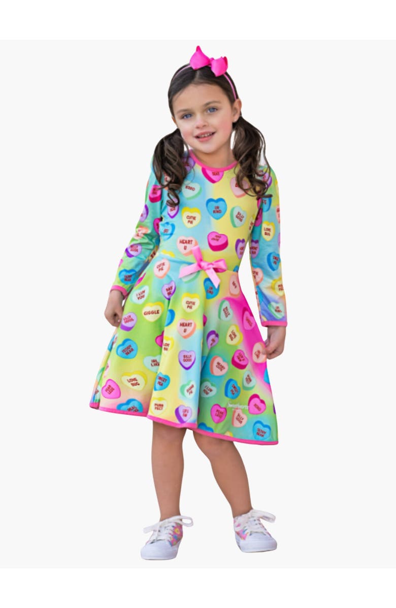 Mia Belle Girls Sweethearts YOU+ME Pastel Darling Dress, Main, color, Blue