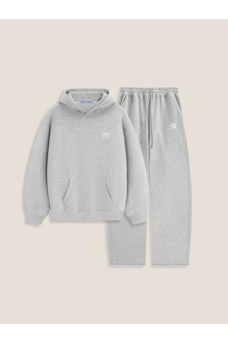 Cloud Essential Fleece Pullover Hoodie Super Baggy Set, Main, color, Grey