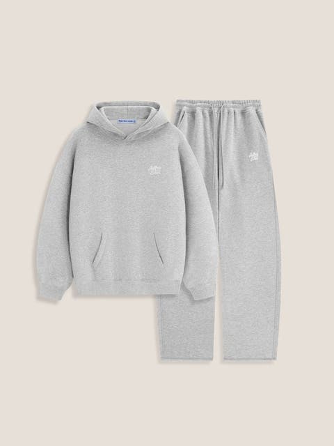 Cloud Essential Fleece Pullover Hoodie Super Baggy Set