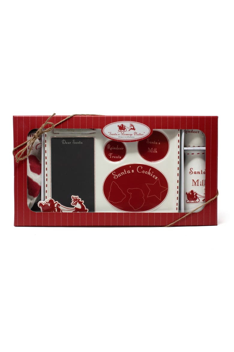 Santa's Milk & Cookies Set, Alternate, color, RED MULTI