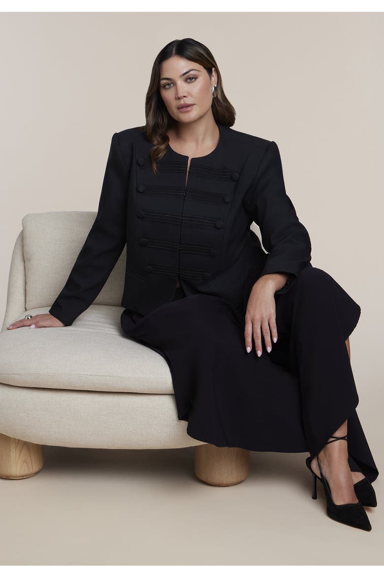Tailored Military Jacket (plus), Alternate, color, BLACK ONYX