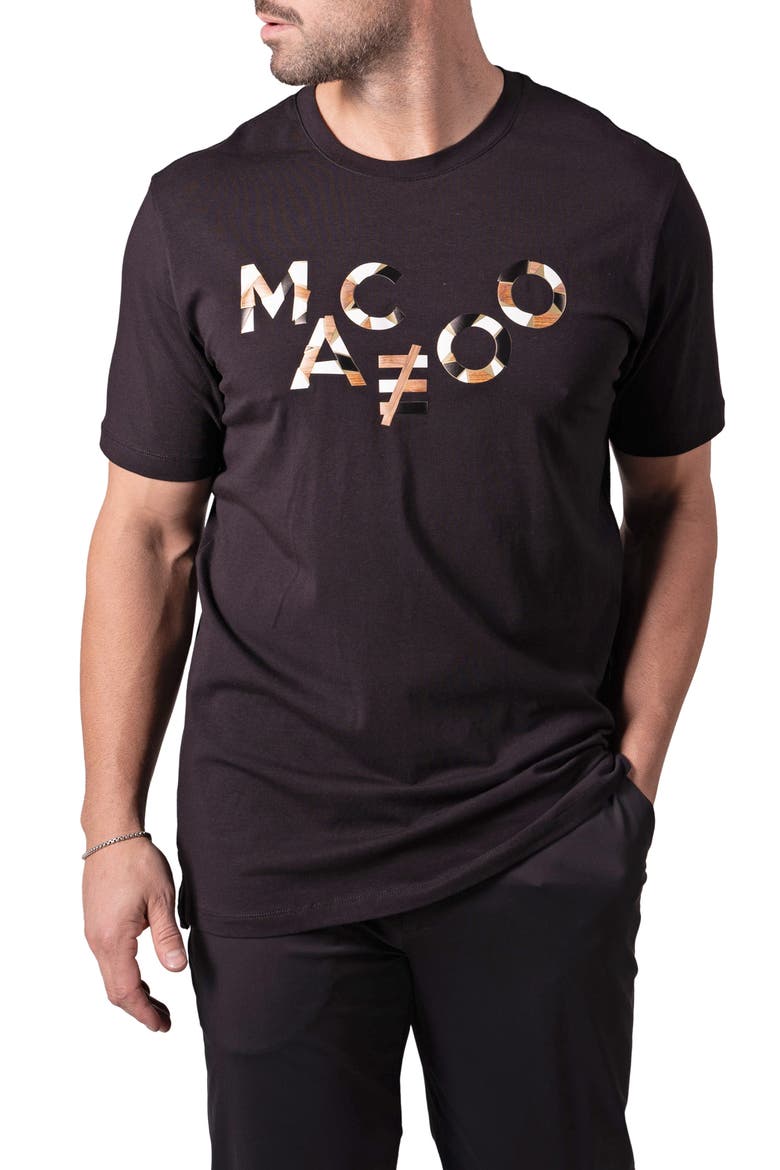 Logo Appliqué Graphic T-Shirt, Alternate, color, BLACK