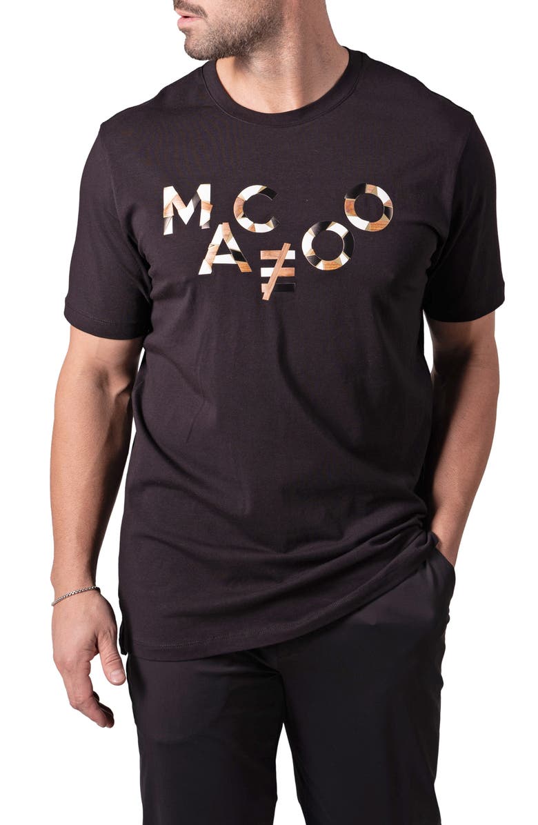 Maceoo Logo Appliqué Graphic T-Shirt, Alternate, color, Black