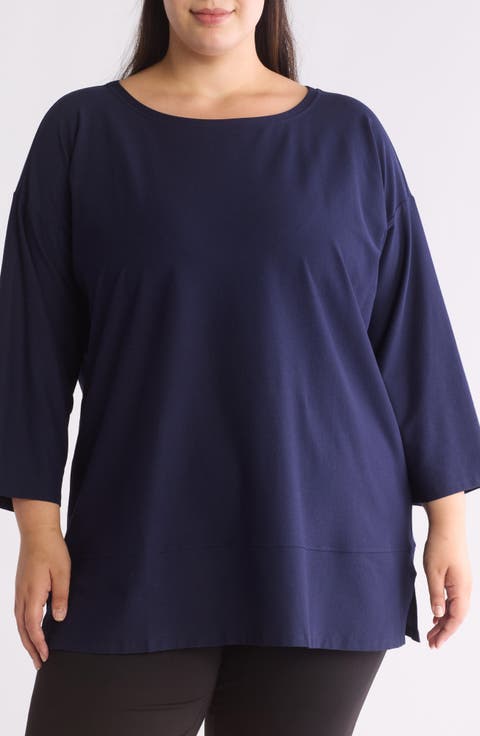 Long Sleeve Tunic Top (Plus)