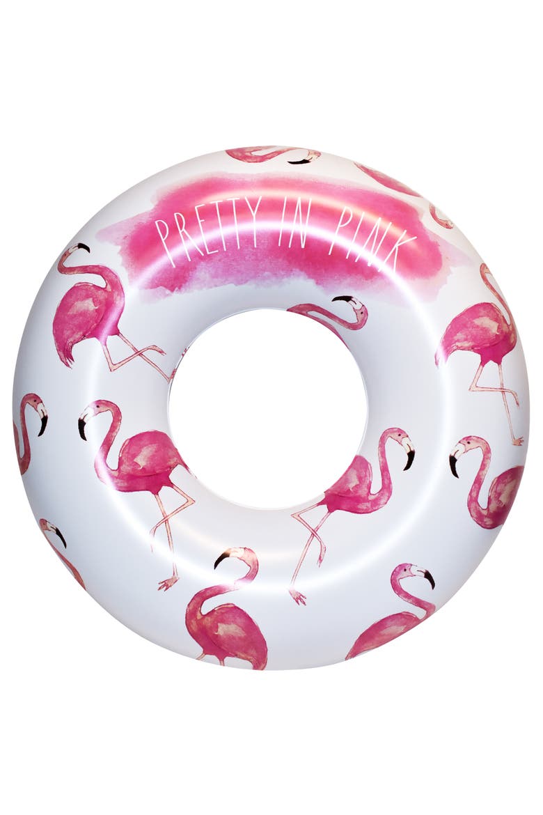 Pretty In Pink 48 Inch Flamingo Inflatable Jumbo Pool Tube, Main, color, Pink