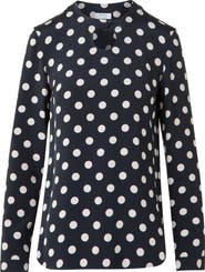 Akris punto Polka Dot Long Sleeve Top