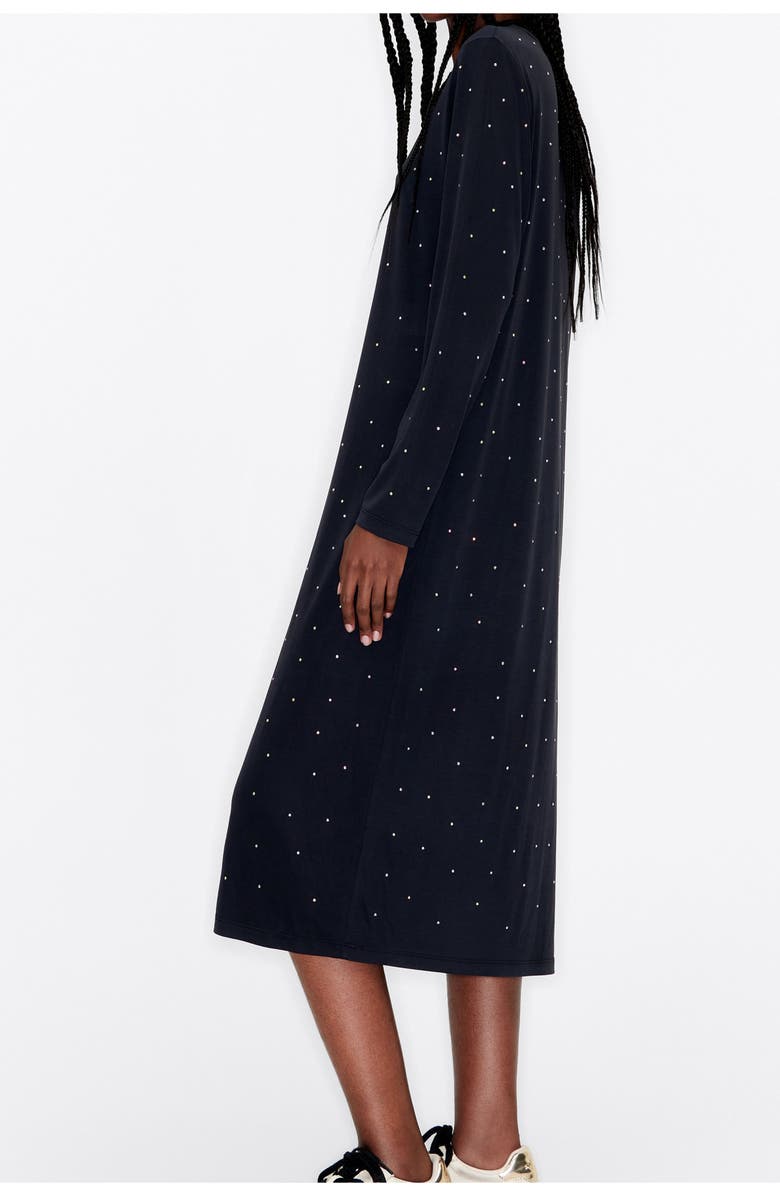 Bimba y Lola Flowing Dress Anthracite Glitter, Alternate, color, Anthracite