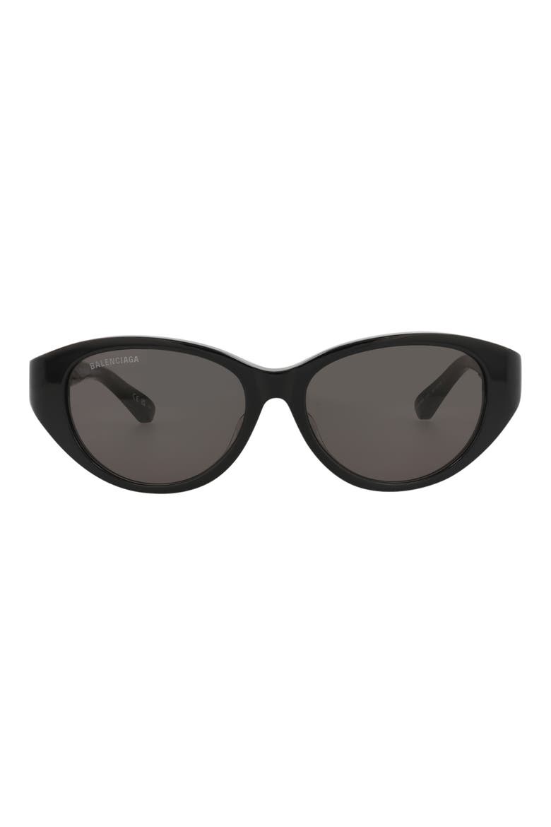 55mm Cat Eye Sunglasses, Main, color, BLACK BLACK GREY