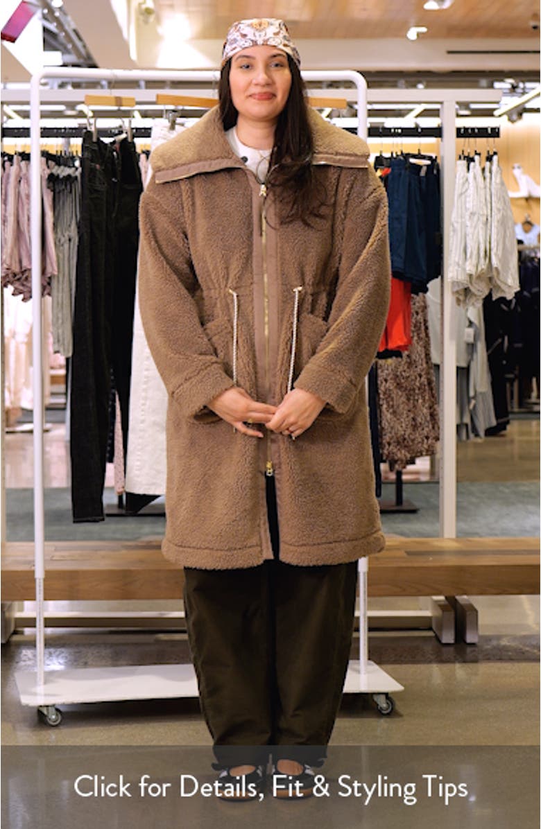 Logan Faux Shearling Coat, sales video thumbnail