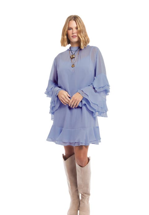 Ruffled Chiffon Mini Dress