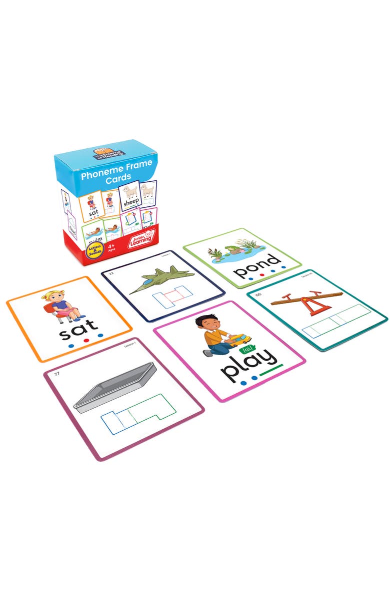 Junior Learning Phoneme Frame Flashcards, The Science of Reading, Alternate, color, Multicolored